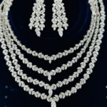 طقم 115 زركون لون فضي ليميتيد اديشن 4 قطع مع علبة فخمة