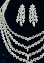 ⁦طقم 115 زركون لون فضي ليميتيد اديشن 4 قطع مع علبة فخمة⁩ - الصورة ⁦2⁩