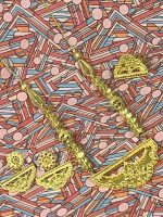 ⁦طبله فضه مطلي ذهب عيار 21⁩ - الصورة ⁦2⁩