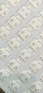 ⁦مجموعة حلق زركون مربع 36 طقم أحجام مختلفة⁩ - الصورة ⁦2⁩