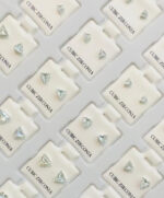 مجموعة حلق زركون مربع 36 طقم أحجام مختلفة